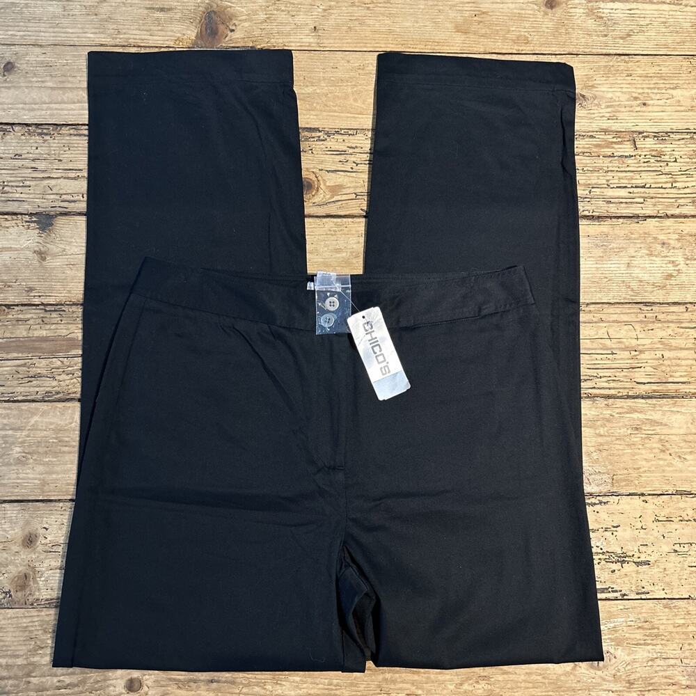 Chicos Women’s Size 2 Black Sateen Perry Pant NWT